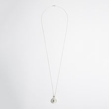 Load image into Gallery viewer, satin hallmarked sterling silver Mexican bola pregnancy necklace on 36" sterling silver chain