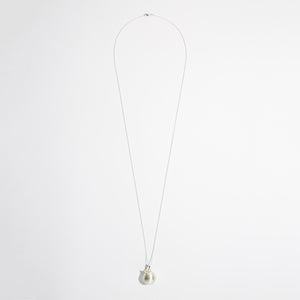 hallmarked sterling silver mama-to-bee Mexican bola pregnancy necklace on 36" sterling silver chain