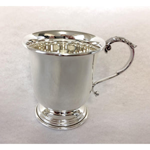 Christening Cup - Sterling Silver with Acanthus Leaf Handle