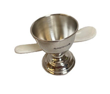 Load image into Gallery viewer, Silver Egg Cup &amp; Mother of Pearl spoon Set
