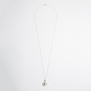 satin hallmarked sterling silver Mexican bola pregnancy necklace on 36" sterling silver chain