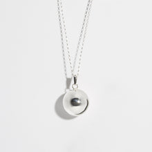 Load image into Gallery viewer, polished hallmarked sterling silver Mexican bola pregnancy necklace with sterling silver bail
